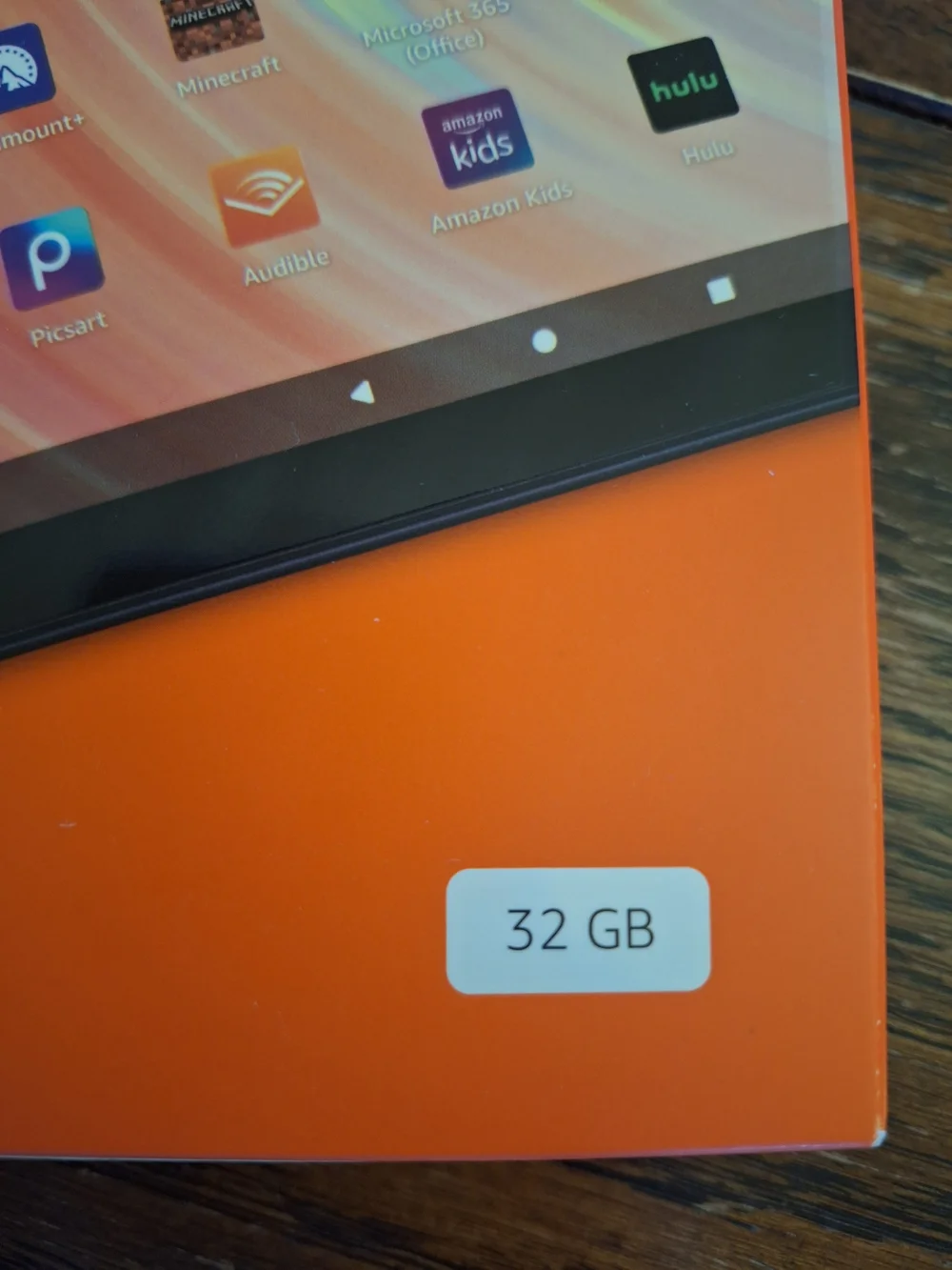 Amazon Fire HD 10 Tablet in Black with Orange Packaging